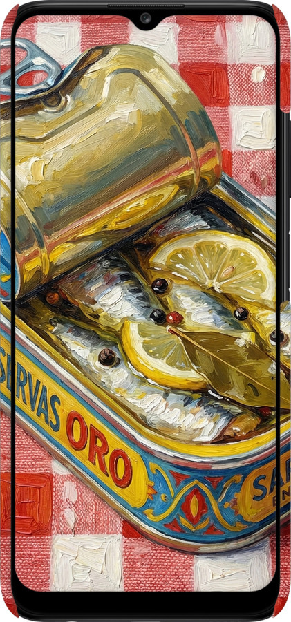 3D пластиковый матовый чехол Vintage Sardine Tin Phone для Samsung Galaxy A03s A037F - 6772m-2381 изображение 