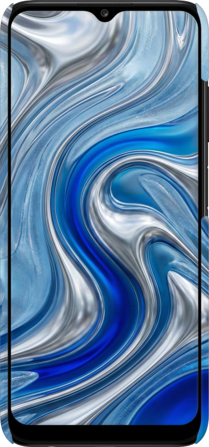 3D пластиковый матовый чехол Liquid Chrome для Samsung Galaxy A03s A037F - 6781m-2381 изображение 