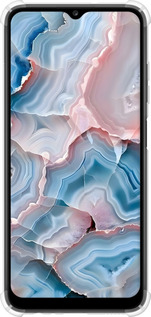 Силіконовий протиударний с посиленими кутами чехол Мрамор для Samsung Galaxy A03s A037F - 6306sp-2381 изображение 