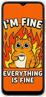 Силикон с усиленными углами чехол Funny Cat для Samsung Galaxy A03s A037F - 6786sp-2381 изображение 