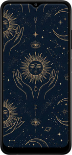 2D пластиковый чехол Celestial Harmony: Sun & Moon Gold Mystic Pattern для Samsung Galaxy A03s A037F - 6778t-2381 изображение 