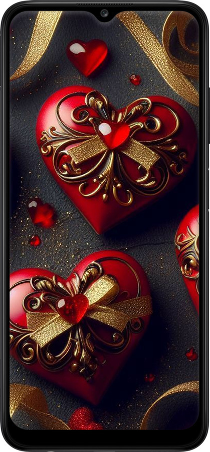 2D пластиковый чехол Сердечки v4 для Samsung Galaxy A03s A037F - 5834t-2381 изображение 