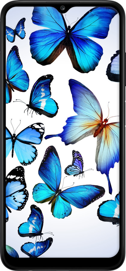 Силіконовий чехол Метелики для Samsung Galaxy A03s A037F - 6023u-2381 изображение 