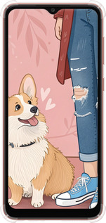 Силикон с усиленными углами чехол Корги 3 для Samsung Galaxy A04 A045F - 6707sp-2831 изображение 