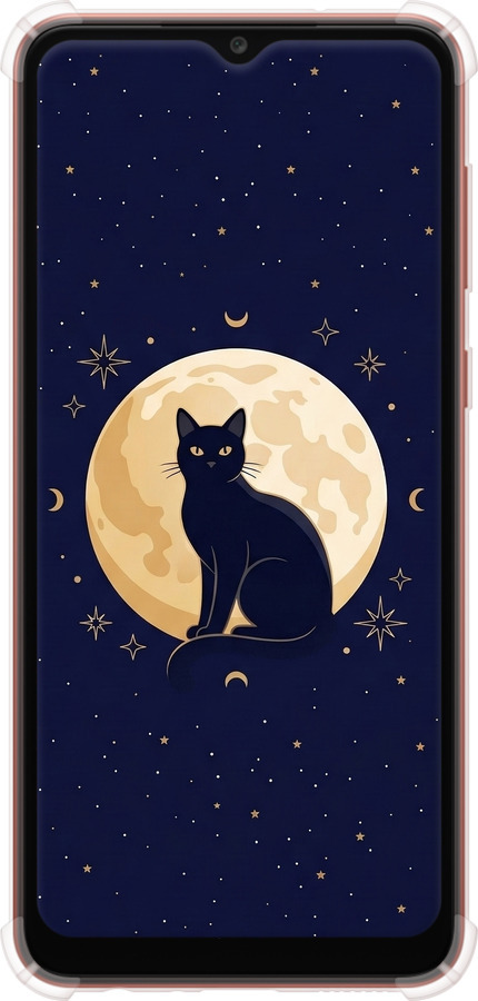 Силикон с усиленными углами чехол Cute Cat Celestial/Witchy для Samsung Galaxy A04 A045F - 6787sp-2831 изображение 