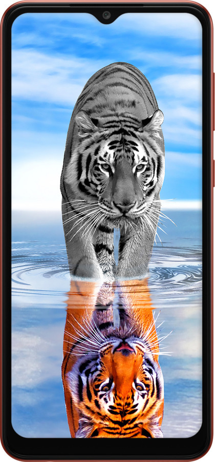 Силиконовый чехол Тигр для Samsung Galaxy A04 A045F - 6016u-2831 изображение 