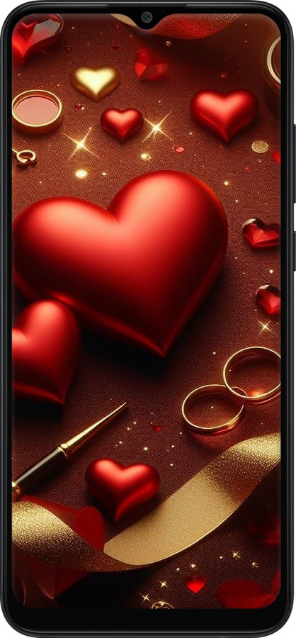 Силіконовий чехол Сердечки v3 для Samsung Galaxy A04e A042F - 5833u-2908 изображение 