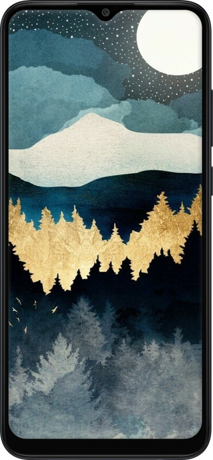 Силіконовий чехол Нічний краєвид з лісом та горами для Samsung Galaxy A04e A042F - 6493u-2908 изображение 