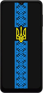 TPU чехол Тризуб в вышиванке для Samsung Galaxy A04s - 1158b-2877 изображение 