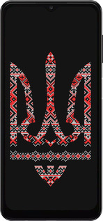 TPU чехол Герб - вышиванка на черном фоне для Samsung Galaxy A04s - 1196b-2877 изображение 