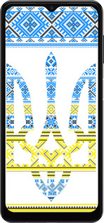 TPU чехол Герб - вышиванка желто-голубая для Samsung Galaxy A04s - 1197b-2877 изображение 