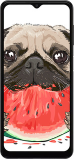 TPU чехол Мопс и арбуз для Samsung Galaxy A04s - 4665b-2877 изображение 