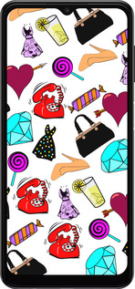 TPU чехол stickers для Samsung Galaxy A04s - 4757b-2877 изображение 