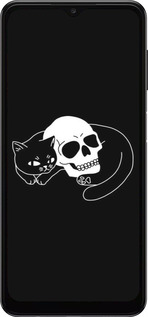 TPU чехол С изображением кота и черепа для Samsung Galaxy A04s - 6491b-2877 изображение 
