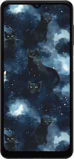 TPU чехол Изображение Кошек с тёмной акварелью для Samsung Galaxy A04s - 6521b-2877 изображение 
