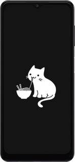 TPU чехол С милым котом на черном фоне для Samsung Galaxy A04s - 6528b-2877 изображение 