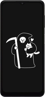TPU чехол Минималистичный арт: смерть и кошка для Samsung Galaxy A13 5G - 6529b-3853 изображение 