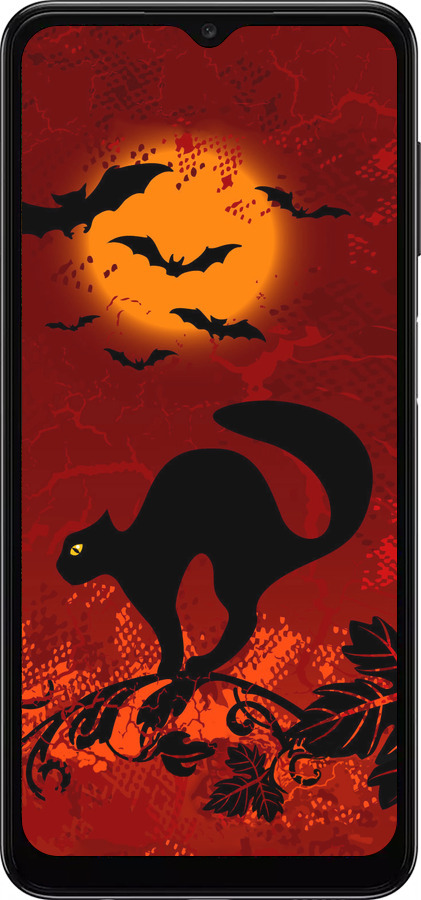 TPU чехол Чёрная кошка под луной для Samsung Galaxy A13 5G - 1190b-3853 изображение 
