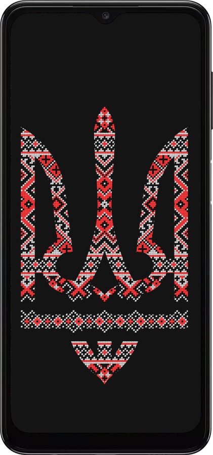 TPU чехол Герб - вышиванка на черном фоне для Samsung Galaxy A04s - 1196b-2877 изображение 