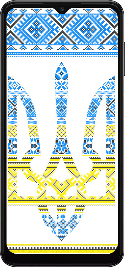 TPU чехол Герб - вышиванка желто-голубая для Samsung Galaxy A04s - 1197b-2877 изображение 