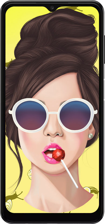 TPU чехол Девушка с чупа-чупсом для Samsung Galaxy A04s - 3979b-2877 изображение 