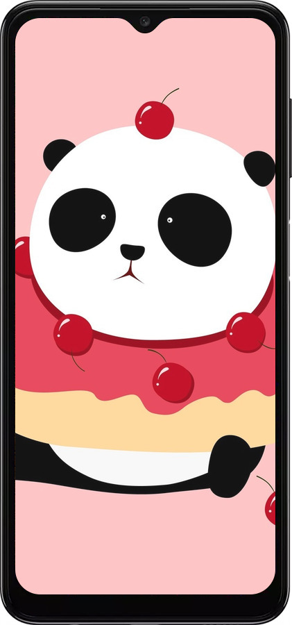 TPU чехол Панда с пончиком для Samsung Galaxy A04s - 3991b-2877 изображение 