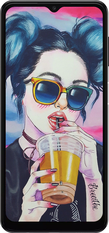 TPU чехол Арт-дівчина в окулярах для Samsung Galaxy A13 5G - 3994b-3853 изображение 