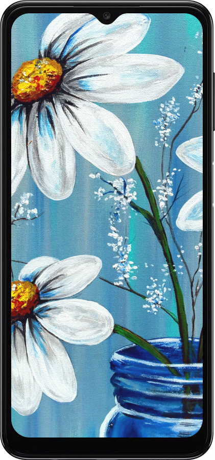 TPU чехол Красивые арт-ромашки для Samsung Galaxy A04s - 4031b-2877 изображение 