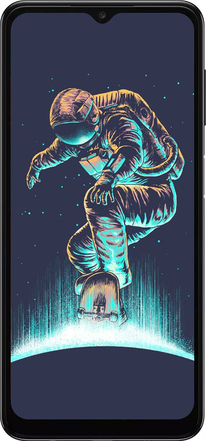 TPU чехол Космонавт на скейтборде для Samsung Galaxy A13 5G - 4145b-3853 изображение 