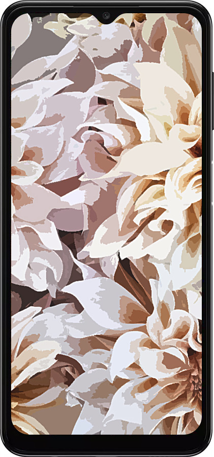 TPU чехол пионы акварелью для Samsung Galaxy A13 5G - 4376b-3853 изображение 