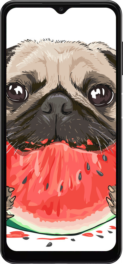 TPU чехол Мопс и арбуз для Samsung Galaxy A04s - 4665b-2877 изображение 