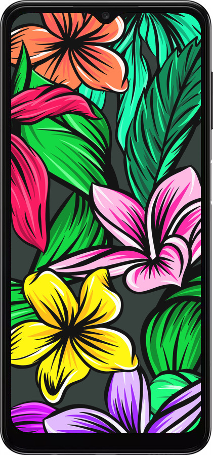 TPU чехол Тропические цветы 1 для Samsung Galaxy A04s - 4753b-2877 изображение 