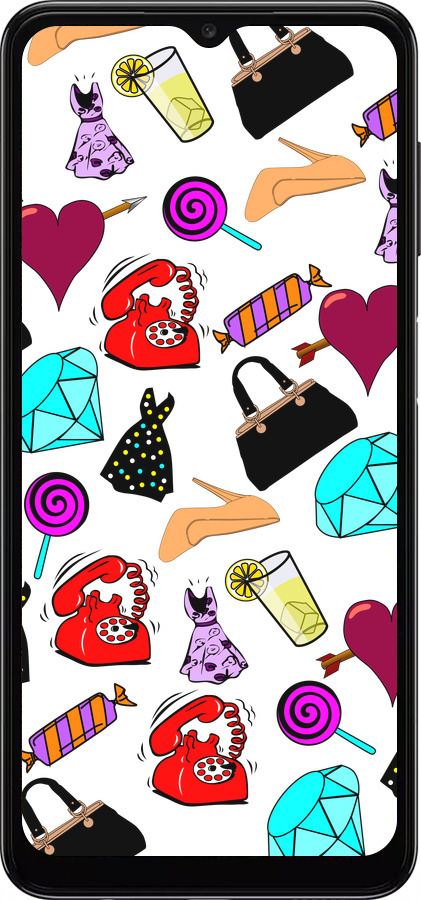TPU чехол stickers для Samsung Galaxy A04s - 4757b-2877 изображение 