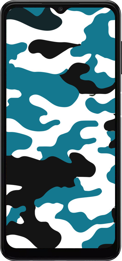 TPU чехол Камуфляж прозрачный фон для Samsung Galaxy A04s - 4877b-2877 изображение 