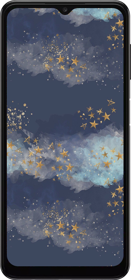 TPU чехол Ночь золотые звезды для Samsung Galaxy A04s - 5421b-2877 изображение 