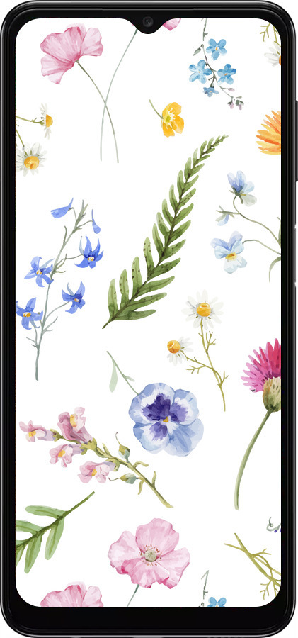 TPU чехол Цветочный фон v2 для Samsung Galaxy A04s - 5472b-2877 изображение 