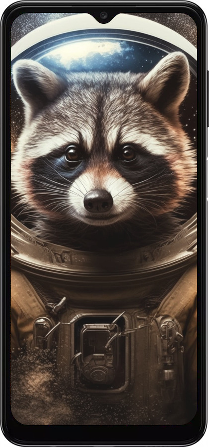 TPU чехол Raccoon austronaut для Samsung Galaxy A04s - 5581b-2877 изображение 