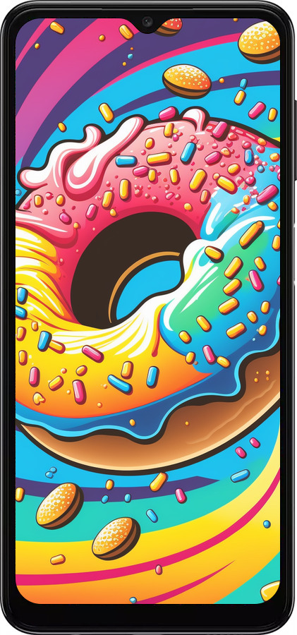 TPU чехол Пончик радуга для Samsung Galaxy A04s - 5584b-2877 изображение 