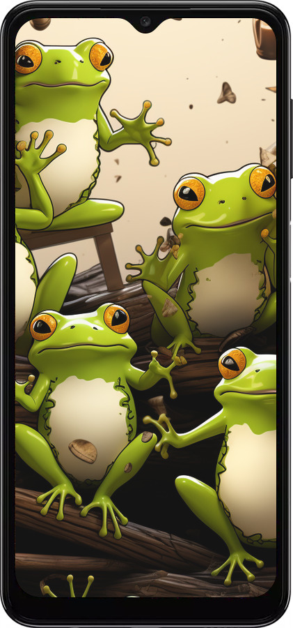 TPU чехол Жабки для Samsung Galaxy A13 5G - 5656b-3853 изображение 