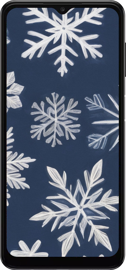TPU чехол Сніжинки для Samsung Galaxy A04s - 5821b-2877 изображение 