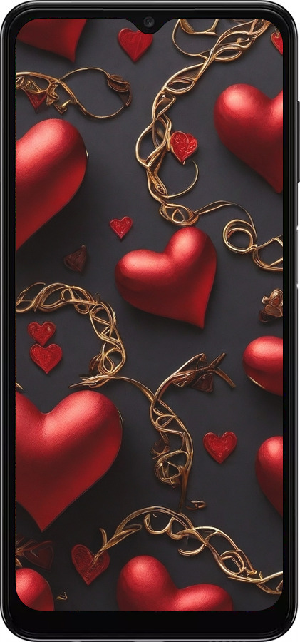 TPU чехол Сердечки для Samsung Galaxy A04s - 5831b-2877 изображение 