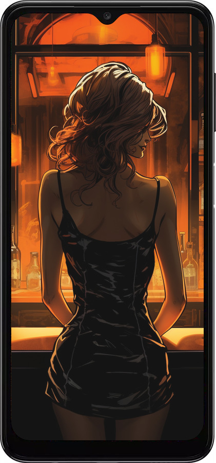 TPU чехол Чехол для телефона Девушка в баре для Samsung Galaxy A04s - 5947b-2877 изображение 