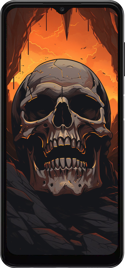 TPU чехол Череп в пещере для Samsung Galaxy A04s - 5959b-2877 изображение 