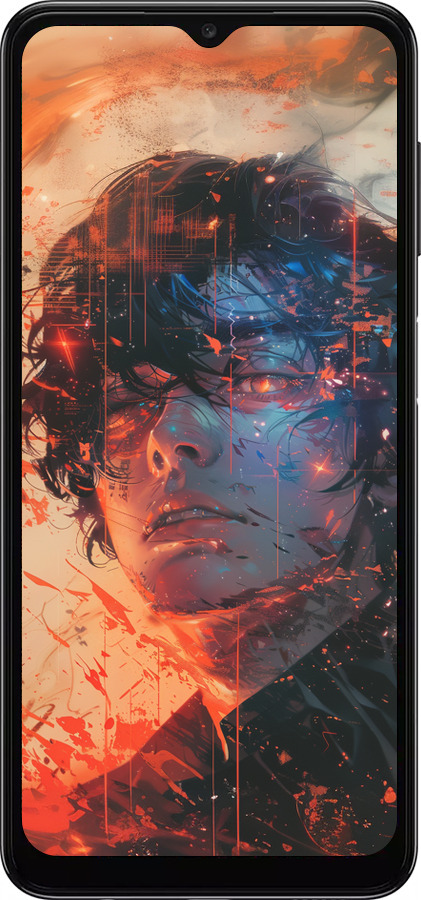TPU чехол Лицо в пламени для Samsung Galaxy A04s - 6127b-2877 изображение 