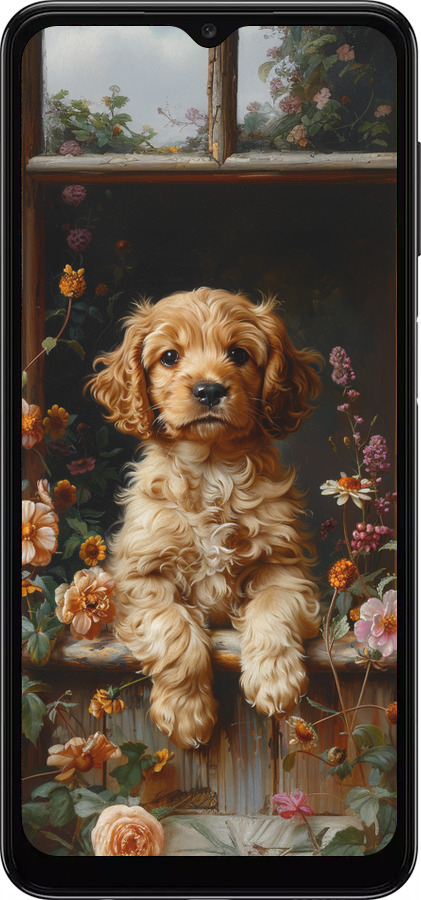TPU чехол Щенок cocker spaniel для Samsung Galaxy A04s - 6136b-2877 изображение 
