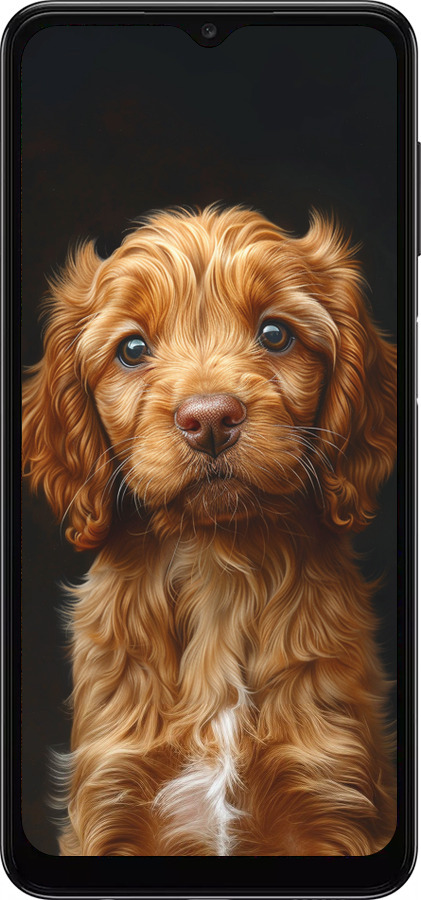 TPU чехол Cocker spaniel на черном фоне для Samsung Galaxy A04s - 6137b-2877 изображение 