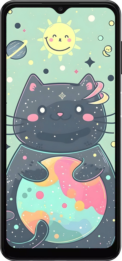 TPU чехол Милый котик для Samsung Galaxy A04s - 6364b-2877 изображение 