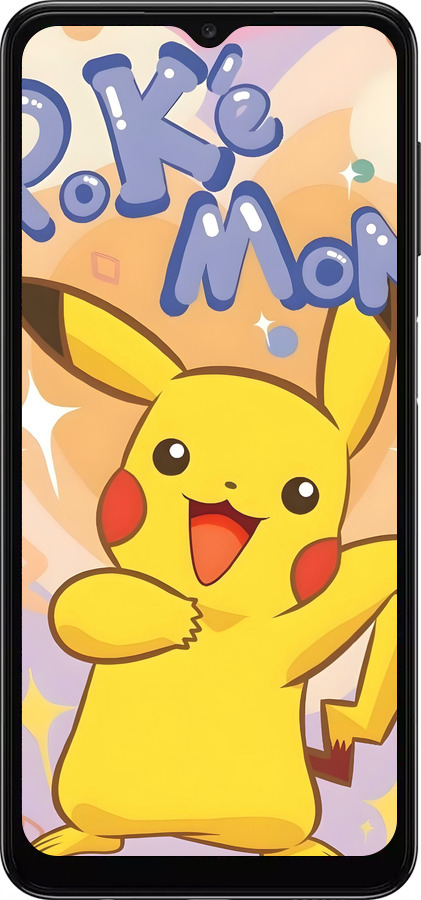TPU чехол Пикачу для Samsung Galaxy A04s - 6383b-2877 изображение 