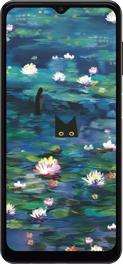 TPU чехол Чехол с изображением водяных лилий Моне и кошек для Samsung Galaxy A04s - 6399b-2877 изображение 