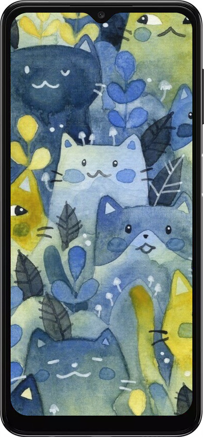 TPU чехол С изображением кошачьего леса для Samsung Galaxy A04s - 6447b-2877 изображение 